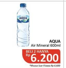 Promo Harga AQUA Air Mineral 600 ml - Alfamidi
