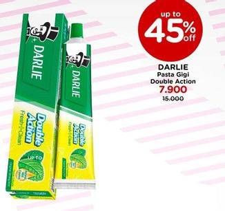 Promo Harga DARLIE Toothpaste Double Action Mint, Double Action Fresh Clean 75 gr - Watsons