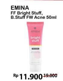 Promo Harga EMINA Facial Foam Bright Stuff/ Bright Stuff Acne 50 mL  - Alfamart