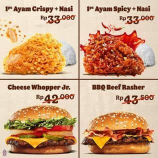 Promo Harga Semua menu hanya 19rb  - Burger King