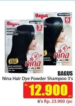 Promo Harga BAGUS NINA Hair Dye Powder 3 pcs - Hari Hari