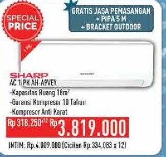 Promo Harga SHARP AH-A9VEY - AC 1PK  - Hypermart