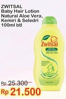 Promo Harga ZWITSAL Natural Baby Hair Lotion With AVKS 100 ml - Indomaret