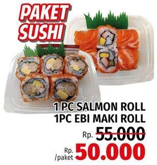 Promo Harga Salmon Mentai Roll  - LotteMart