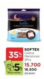 Promo Harga Softex Celana Menstruasi 2 pcs - Watsons