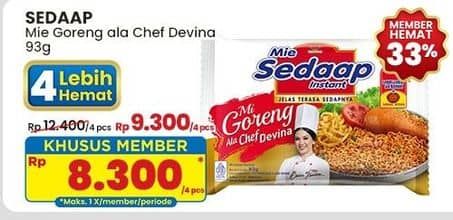 Promo Harga Sedaap Mie Goreng Ala Chef 93 gr - Indomaret