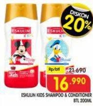Promo Harga Eskulin Kids Shampoo & Conditioner 200 ml - Superindo
