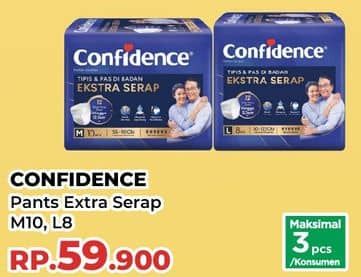 Confidence Adult Pants Slim & Fit Extra Absorb 8 pcs Harga Promo Rp59.900, Maks 3 Pcs/Konsumen