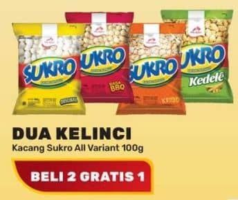 Promo Harga Dua Kelinci Kacang Sukro All Variants 100 gr - Yogya