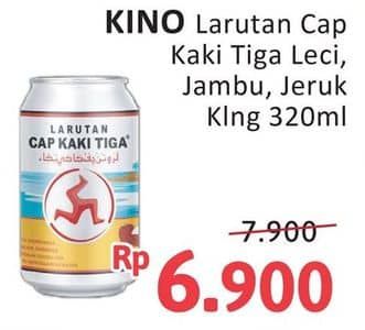 Promo Harga Cap Kaki Tiga Larutan Penyegar Lychee, Jambu, Orange 320 ml - Alfamidi