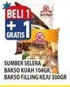 Promo Harga Sumber Selera Bakso Sapi Kuah, Keju 104 gr - Hypermart