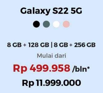 Promo Harga Samsung Galaxy S22 5G 8GB + 128GB, 8GB + 256GB  - Erafone