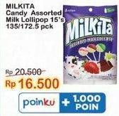 Promo Harga Milkita Milk Lollipop 15 pcs - Indomaret