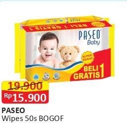 Promo Harga PASEO Baby Wipes per 2 pcs 50 sheet - Alfamart