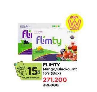 Promo Harga Flimty Fiber Mango, Blackcurrant 16 pcs - Watsons