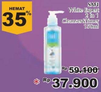 Promo Harga SAFI White Expert 2 in 1 Cleanser & Toner 150 ml - Giant