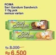 Promo Harga ROMA Sari Gandum Peanut Butter, Susu Cokelat 115 gr - Indomaret