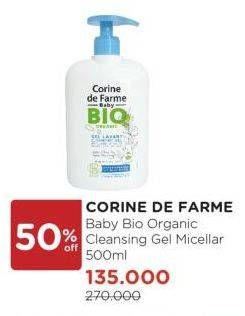 Promo Harga Corine De Farme Baby Bio Organic Gel Lavant Cleansing Gel 500 ml - Watsons