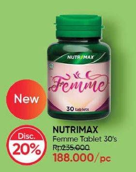 Promo Harga NUTRIMAX Feminine Beauty 30 pcs - Guardian