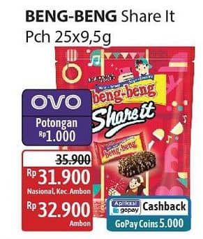 Promo Harga Beng-beng Share It per 25 pcs 9 gr - Alfamidi