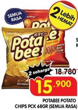 Promo Harga POTABEE Snack Potato Chips All Variants 68 gr - Superindo