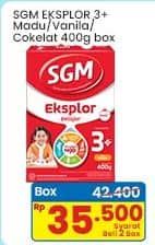 Promo Harga SGM Eksplor 3+ Susu Pertumbuhan Madu, Vanila, Coklat 400 gr - Indomaret