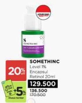 Promo Harga Somethinc Level 1% Encapsulated Retinol 20 ml - Watsons