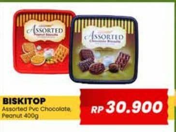 Promo Harga Biskitop Assorted Biscuits Chocolate, Peanut 400 gr - Yogya