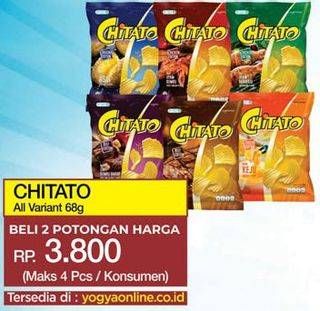 Promo Harga CHITATO Snack Potato Chips All Variants per 2 bungkus 68 gr - Yogya