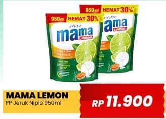 Promo Harga Mama Lemon Cairan Pencuci Piring Jeruk Nipis 950 ml - Yogya