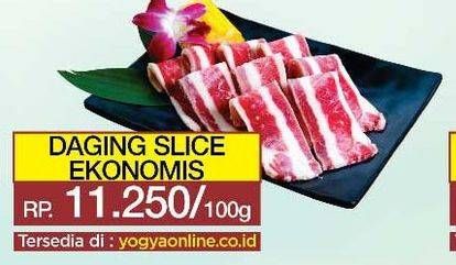 Promo Harga Daging Sapi Slice per 100 gr - Yogya