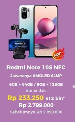 Promo Harga XIAOMI Redmi Note 10S  - Erafone