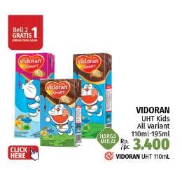 Promo Harga Vidoran Kids Milk UHT All Variants 115 ml - LotteMart