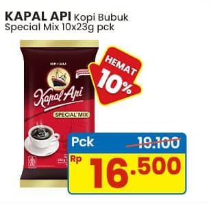 Promo Harga Kapal Api Kopi Bubuk Special Mix per 10 sachet 24 gr - Indomaret