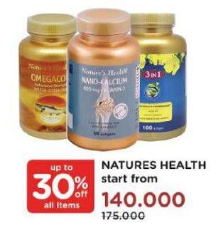Promo Harga NATURES HEALTH Supplement Range All Variants  - Watsons