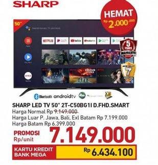 Promo Harga SHARP 2T-C50BG1i | LED TV 50"  - Carrefour