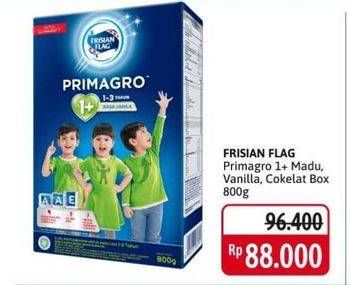 Promo Harga FRISIAN FLAG Primagro 1+ Madu, Vanilla, Cokelat 800 gr - Alfamidi