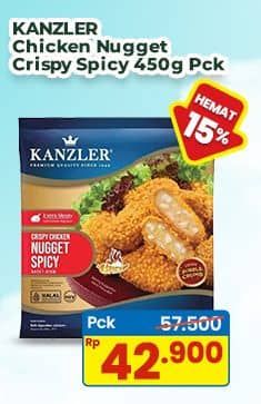 Promo Harga Kanzler Chicken Nugget Crispy Spicy 450 gr - Indomaret
