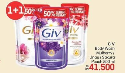 Promo Harga GIV Body Wash Mulberry Collagen, Pearl Sakura, Passion Flowers Sweet Berry 800 ml - LotteMart