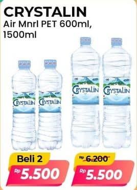 Promo Harga Crystalline Air Mineral 1500 ml - Alfamart