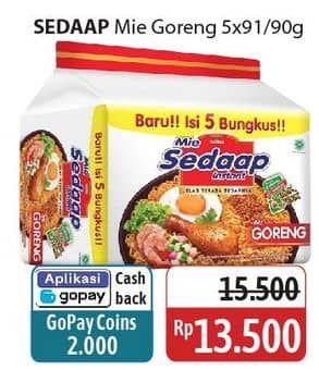 Promo Harga Sedaap Mie Goreng per 5 pcs 90 gr - Alfamidi