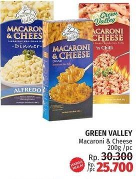 Promo Harga Green Valley Macaroni & Cheese Alfredo, Chilli, Original 200 gr - LotteMart