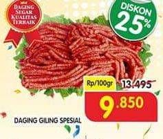 Promo Harga Daging Giling Sapi Spesial per 100 gr - Superindo