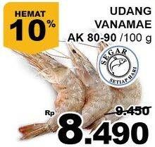 Promo Harga Udang Vanamae AK 80-90 per 100 gr - Giant