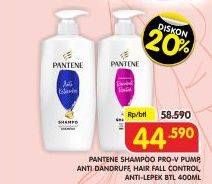 Promo Harga PANTENE Shampoo Anti Dandruff, Hair Fall Control, Anti Lepek 400 ml - Superindo