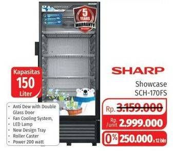 Promo Harga SHARP SCH-170FS Display Cooler  - Lotte Grosir