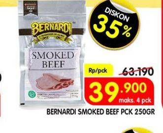 Promo Harga BERNARDI Smoked Beef 250 gr - Superindo