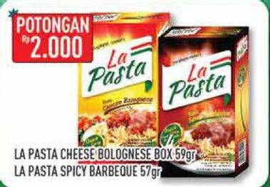 Promo Harga LA PASTA Royale Spaghetti Cheese Bolognese Sauce/Spaghetti Spicy Barbeque  - Hypermart