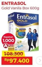 Promo Harga Entrasol Gold Susu Bubuk Vanilla 600 gr - Alfamart