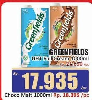 Promo Harga Greenfields UHT Full Cream 1000 ml - Hari Hari